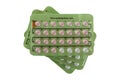 Stack of Birth control pill in 28 pill packages. 24 hormone pill