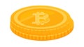 Stack of Bitcoin Coins Vector Illustration: Digital Wealth, vector design Generative AI Royalty Free Stock Photo