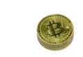 Stack of Bitcoin, on white background