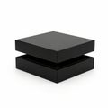 Stack of black boxes, isolated on white background isolated on white background Royalty Free Stock Photo