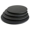 Stack of black circles isolated on transparent background Royalty Free Stock Photo