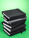 Stack of Black Journals for Creative Writing and Study Royalty Free Stock Photo