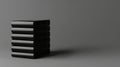 A stack of black rectangular objects. Royalty Free Stock Photo