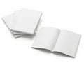 Stack of blank books, isolated on white background Royalty Free Stock Photo
