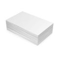 Stack of blank business card on white background. Royalty Free Stock Photo