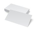 Stack of blank business card on white background Royalty Free Stock Photo