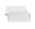 Stack of blank business card on white background Royalty Free Stock Photo