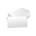 Stack of blank business card on white background with soft shadows. Vector illustration. EPS10. Royalty Free Stock Photo