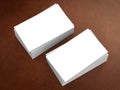 Stack of blank business cards