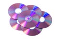 Stack of blank dvd discs Royalty Free Stock Photo