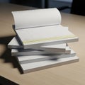 Each pad has sections for writing and a highlighted area for emphasis Royalty Free Stock Photo