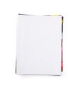 Stack of blank journals with clipping path