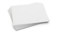 Stack of blank lined and plain white paper sheets neatly arranged on a surface Royalty Free Stock Photo