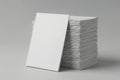Stack of blank magazines mockup on gray background Royalty Free Stock Photo