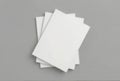 Stack of blank magazines mockup on gray background Royalty Free Stock Photo