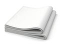 Stack of blank newspaper pages Royalty Free Stock Photo