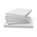 Stack of blank notebooks with spiral binding ready for use Royalty Free Stock Photo