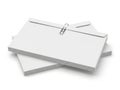 Stack of blank paper secured with a paperclip Royalty Free Stock Photo
