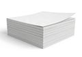 Stack of blank paper sheets isolated on white background Royalty Free Stock Photo