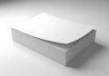 Stack of blank paper sheets isolated on white background Royalty Free Stock Photo