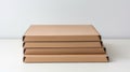 stack blank pizza box
