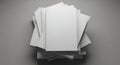 Stack of Blank White Books or Magazines Mockup Royalty Free Stock Photo