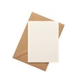 Stack of blank white and brown envelopes with one slightly open Royalty Free Stock Photo