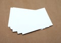 Stack of blank white business cards Royalty Free Stock Photo