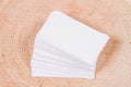 Stack of blank white business cards Royalty Free Stock Photo