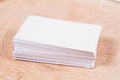 Stack of blank white business cards Royalty Free Stock Photo