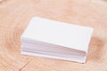 Stack of blank white business cards Royalty Free Stock Photo