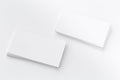 Stack Of Blank White Businesscards on White Background Royalty Free Stock Photo