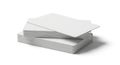 Stack of blank white cards isolated on white background for design and branding mockups Royalty Free Stock Photo