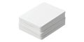 Stack of blank white cards isolated on transparent background Royalty Free Stock Photo