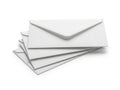 A stack of blank white envelopes ready for addressing and mailing Royalty Free Stock Photo