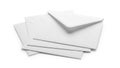 Stack of blank white envelopes ready for use or mailing Royalty Free Stock Photo