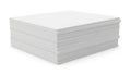 Stack of blank white grid paper sheets neatly piled together Royalty Free Stock Photo