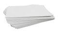 Stack of blank white and lined paper sheets neatly arranged for office use Royalty Free Stock Photo