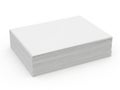 Stack of blank white notepads neatly arranged on a plain background Royalty Free Stock Photo