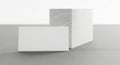 Stack of blank white paper cards on a contrasting background Royalty Free Stock Photo