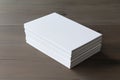 Stack of Blank White Paper on Desk Royalty Free Stock Photo