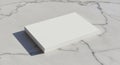 Stack of Blank White Paper on Marble Surface Mockup for Presentation Royalty Free Stock Photo