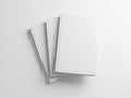 A stack of blank white paper sheets on a white background Royalty Free Stock Photo