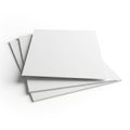 A stack of blank white paper sheets on a white background Royalty Free Stock Photo