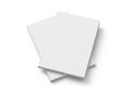 Stack of blank white paper sheets on a white background Royalty Free Stock Photo
