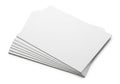 Stack of blank white paper sheets on a white background Royalty Free Stock Photo