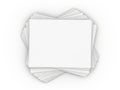 Stack of blank white paper sheets on white background Royalty Free Stock Photo