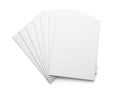 Stack of blank white paper sheets on a clean surface Royalty Free Stock Photo