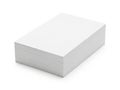 Stack of blank white paper sheets on a clean surface Royalty Free Stock Photo