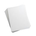 A stack of blank white paper sheets with a dotted line pattern on the side Royalty Free Stock Photo
